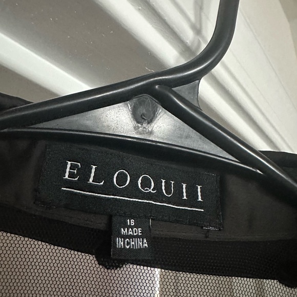 Eloquii Sheer Black Tulle Polka Dot Dress - Picture 3 of 6